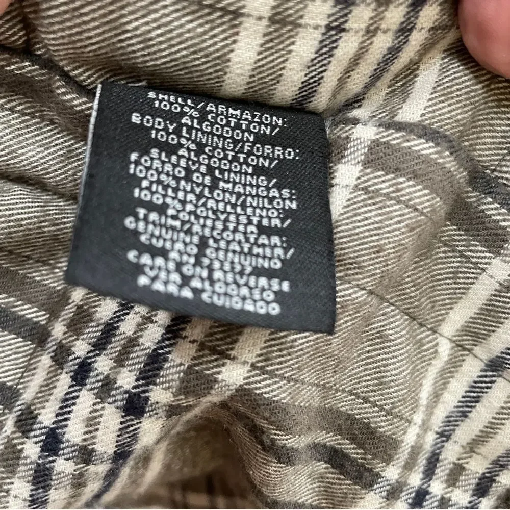 CROFT‎ & BARROW FLANNEL LINED BARN COAT IN KHAKI